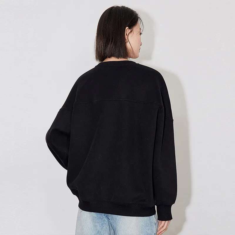 Initial Language x CHAHUASHI LIANMINGKUAN Sweatshirt Artistic Top Women's-5