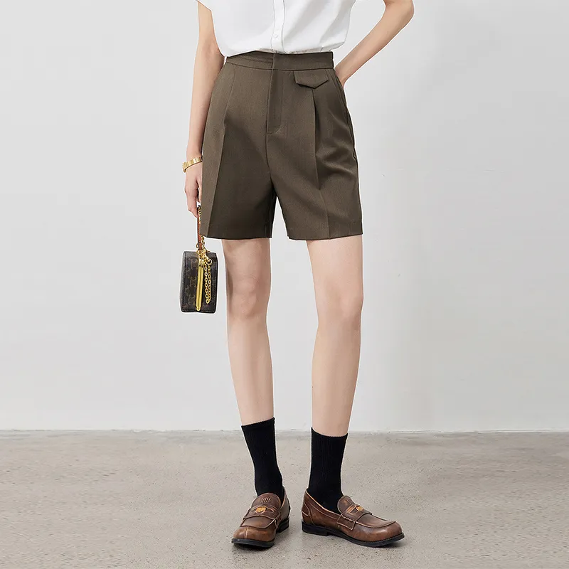 Initial Language Casual Shorts Women's-1