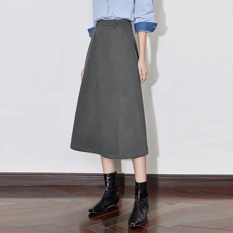 Initial Language Casual Long Skirts Women's-7