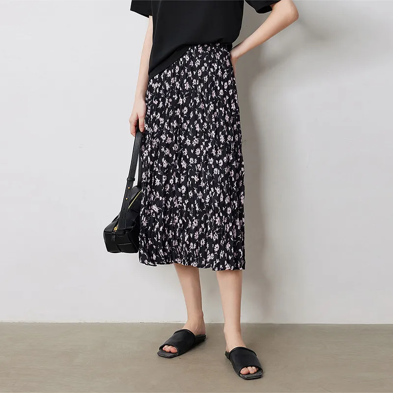 Initial Language Casual Long Skirts Women's-8