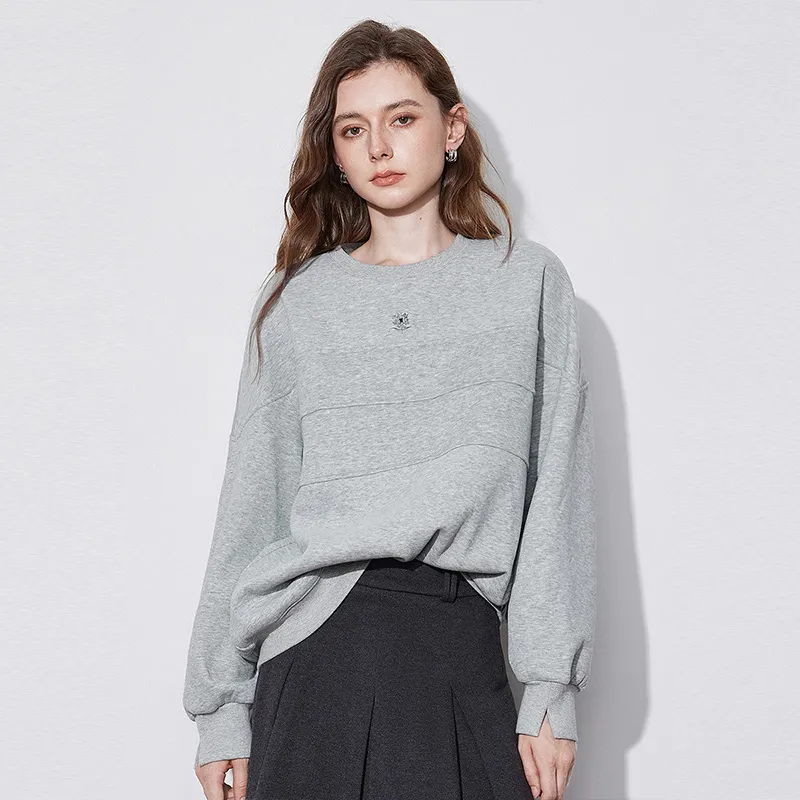 Initial Language x CHAHUASHI LIANMINGKUAN Sweatshirt Artistic Top Women's-9