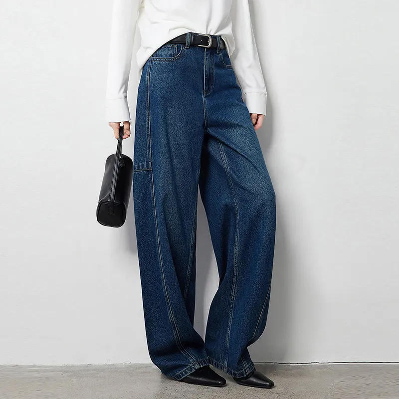 Initial Language Jeans Women's Denim Dark Blue-3