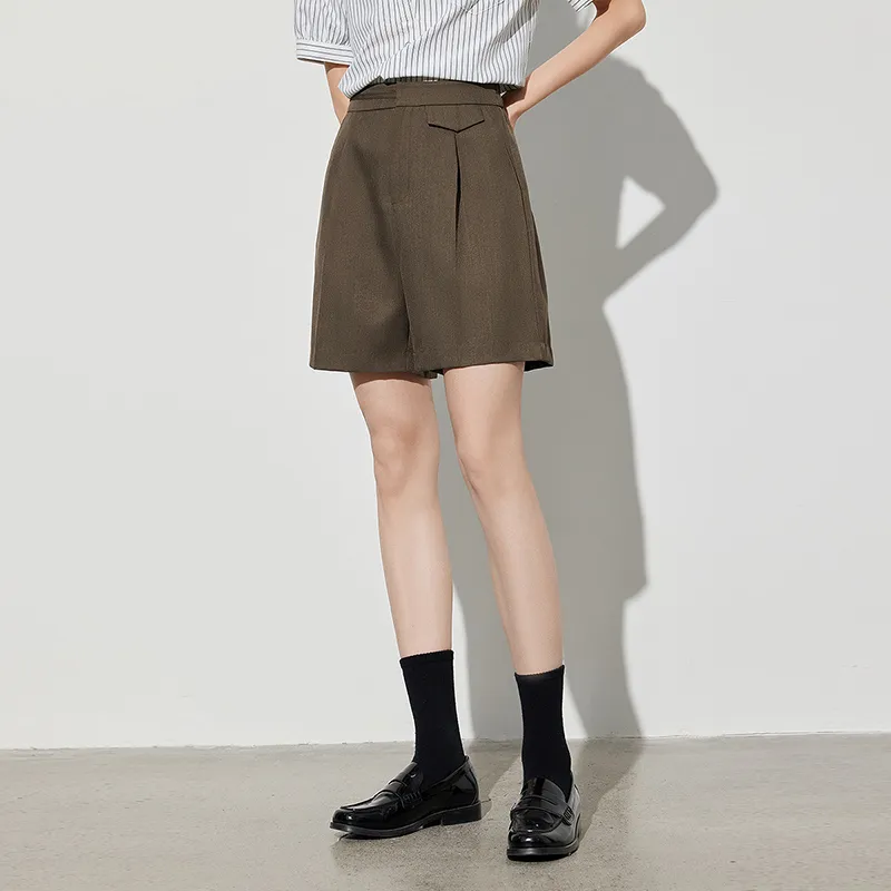 Initial Language Casual Shorts Women's-2
