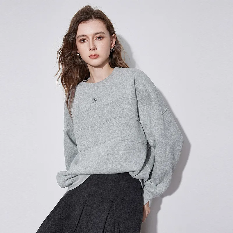 Initial Language x CHAHUASHI LIANMINGKUAN Sweatshirt Artistic Top Women's-7