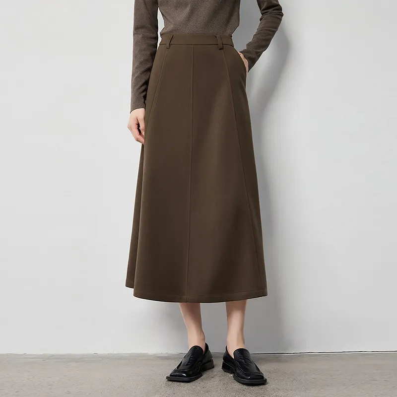 Initial Language Casual Long Skirts Women's-16