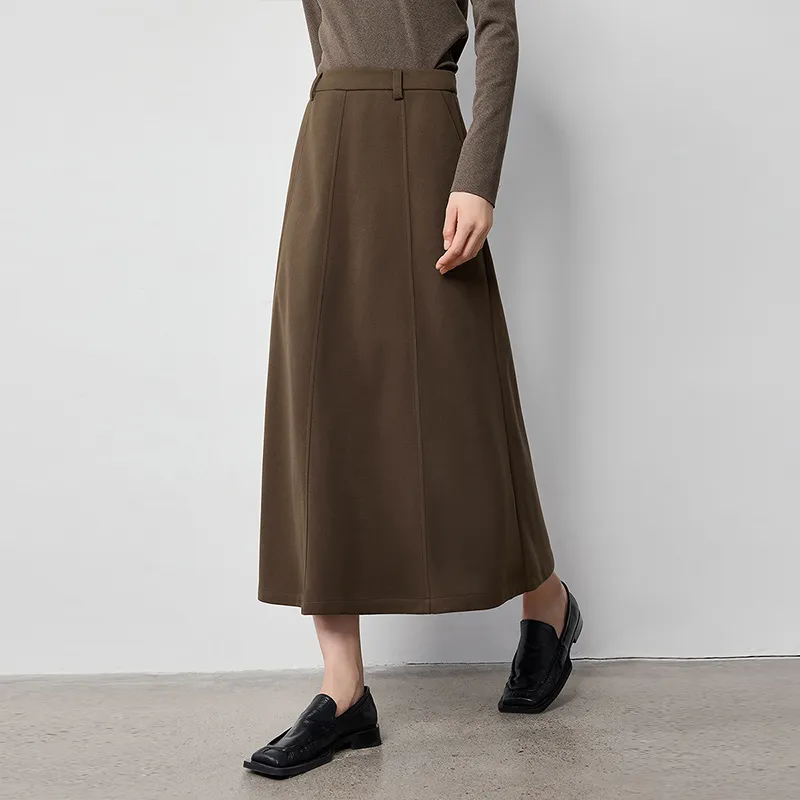 Initial Language Casual Long Skirts Women's-15