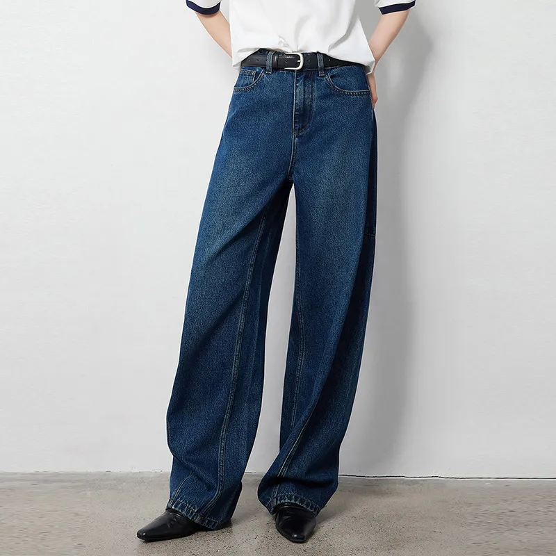 Initial Language Jeans Women's Denim Dark Blue-2