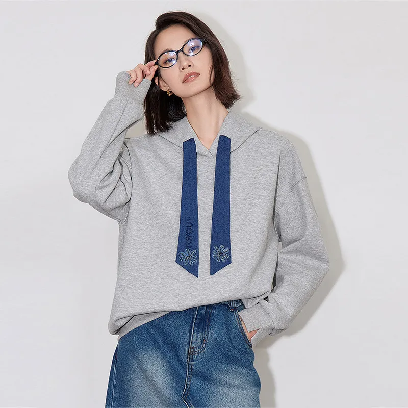 Initial Language x CHAHUASHILIANMING Sweatshirt Women's Heather Gray-5