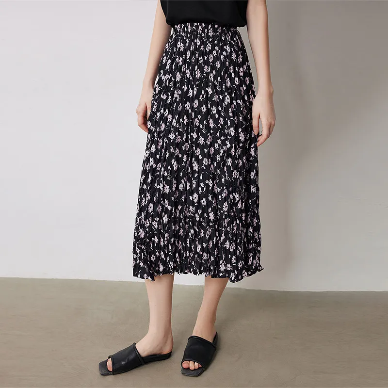 Initial Language Casual Long Skirts Women's-9