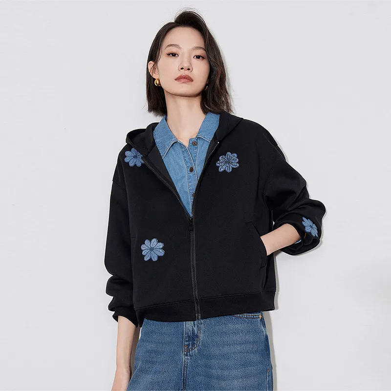 Initial Language x CHAHUASHILIANMING Cropped Coats Women's Black-6