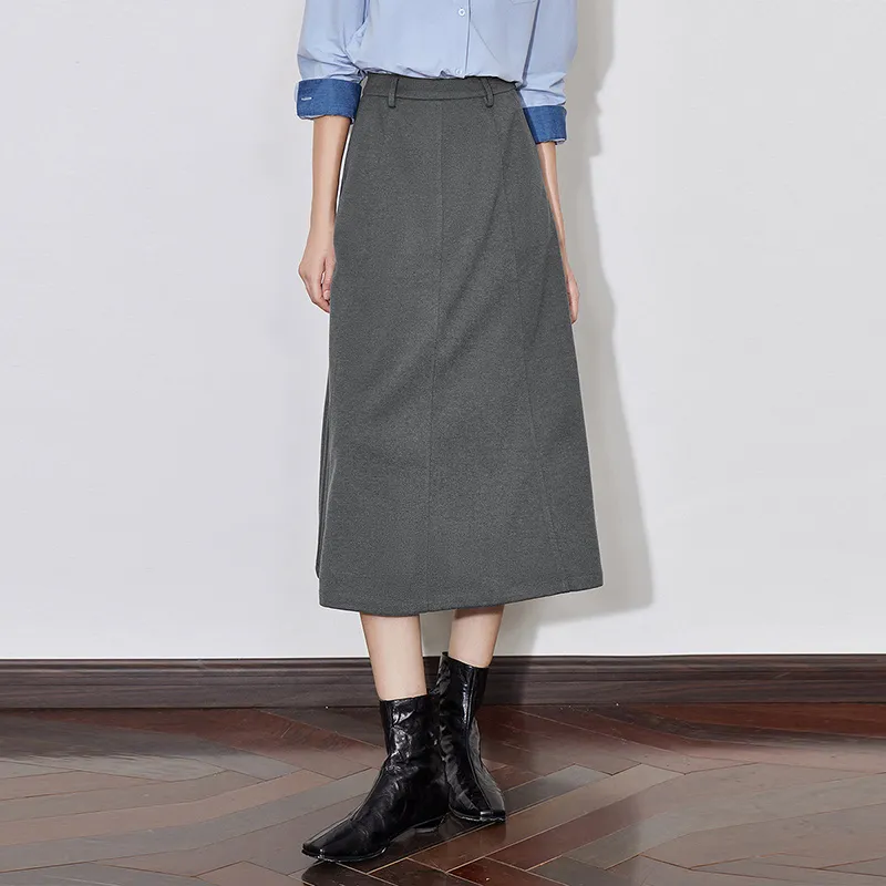 Initial Language Casual Long Skirts Women's-9
