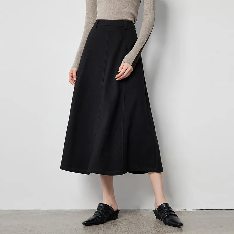 Initial Language Casual Long Skirts Women's-1