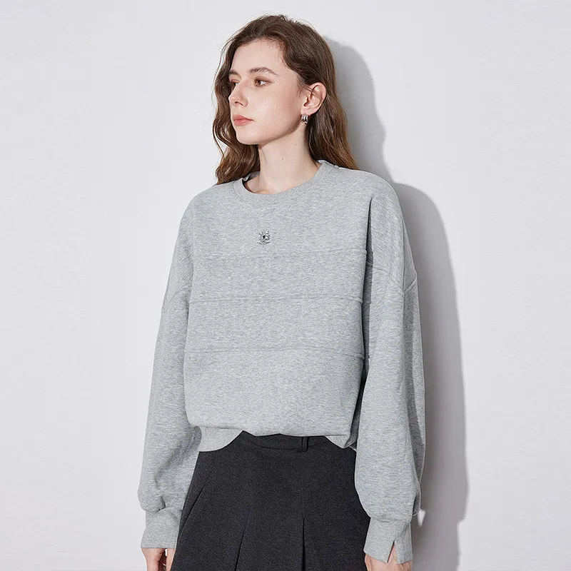 Initial Language x CHAHUASHI LIANMINGKUAN Sweatshirt Artistic Top Women's-11