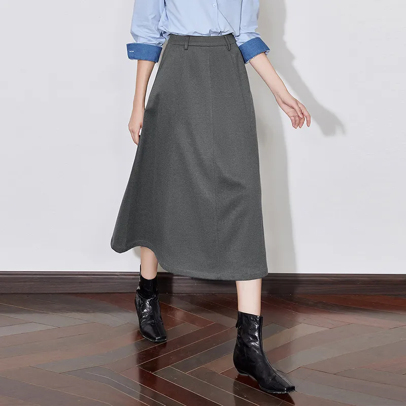 Initial Language Casual Long Skirts Women's-8