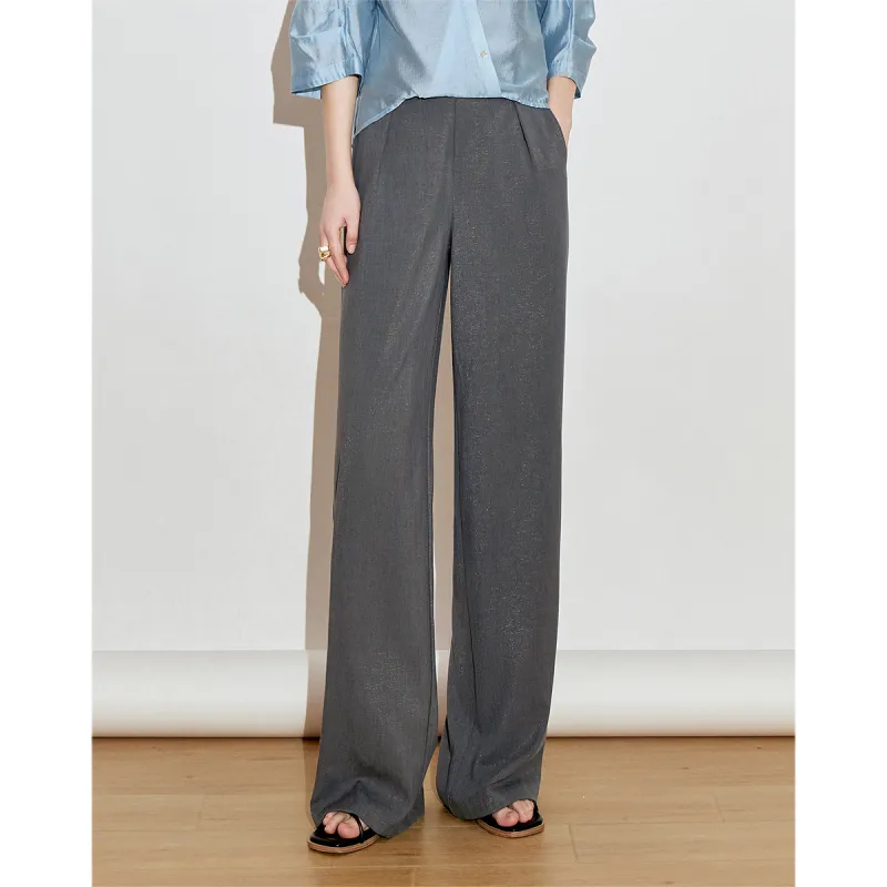 Initial Language Casual Pants Women's Dark Gray-3