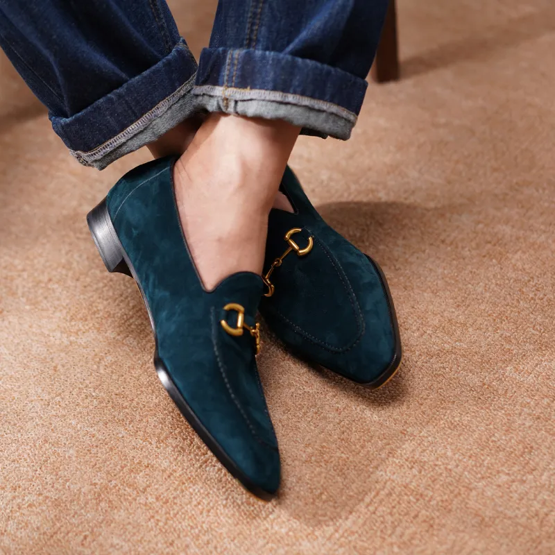 Kitamachi Loafers Men Peacock Blue/Sunset Brown/Inkstone Black/Dune White-8