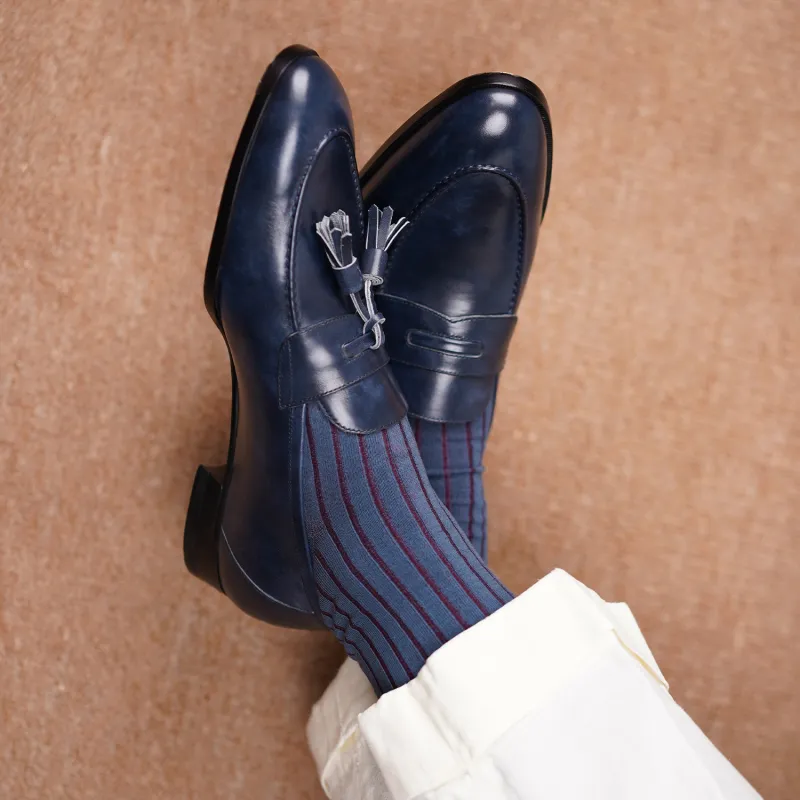 Kitamachi Loafers Men Khaki Brown/Peacock Blue/Inkstone Black/Denim Blue/Cherry Red/Glazed Black-19