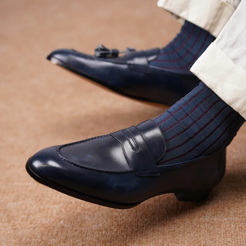 Kitamachi Loafers Men Khaki Brown/Peacock Blue/Inkstone Black/Denim Blue/Cherry Red/Glazed Black-20