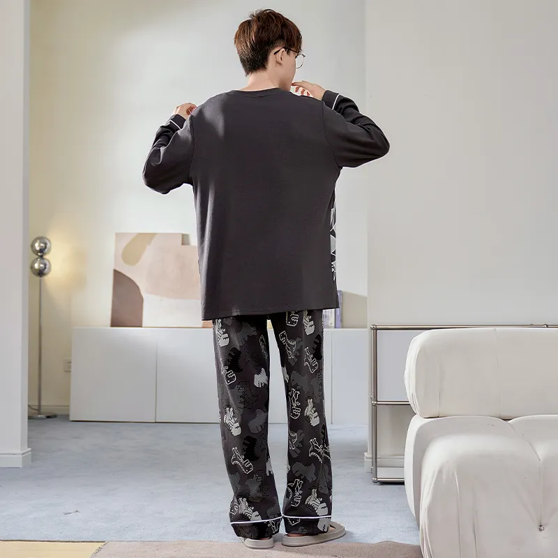 DanceBees Pajama Set Men's Black-1