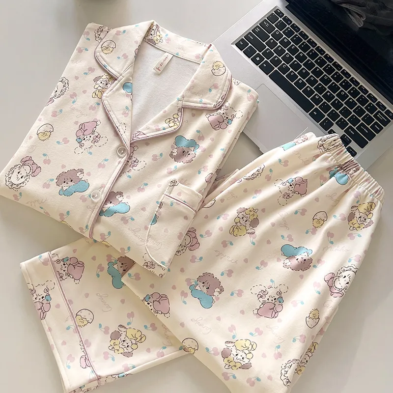 DanceBees Pajama Set Women's Apricot-2