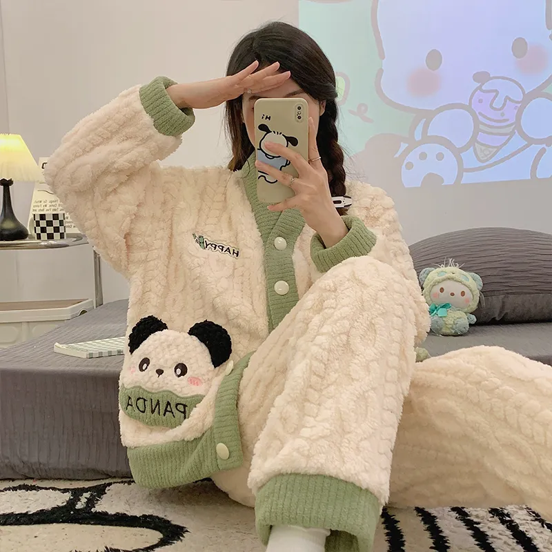 DanceBees Pajama Set Women's Light Green-4