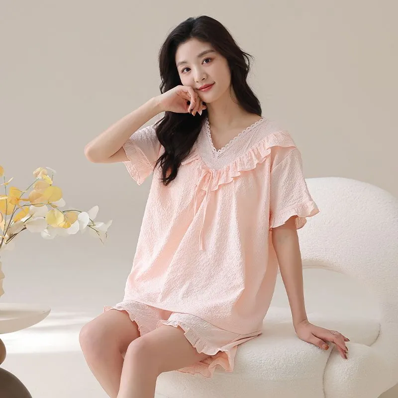 DanceBees Pajama Set Women's Pink-4