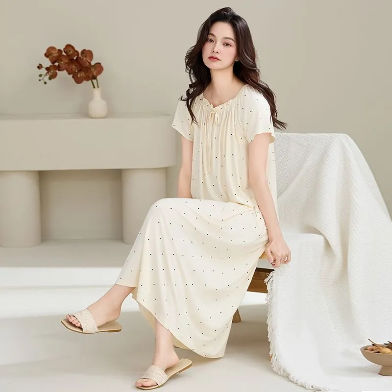 DanceBees Nightgown Women's Beige-1