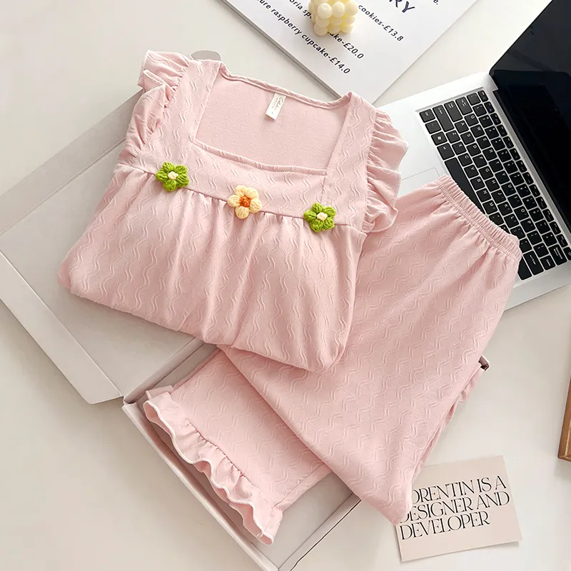 DanceBees Pajama Set Women's Pink-2