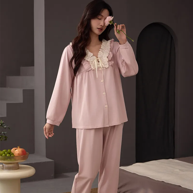 DanceBees Pajama Set Women's Pink-4