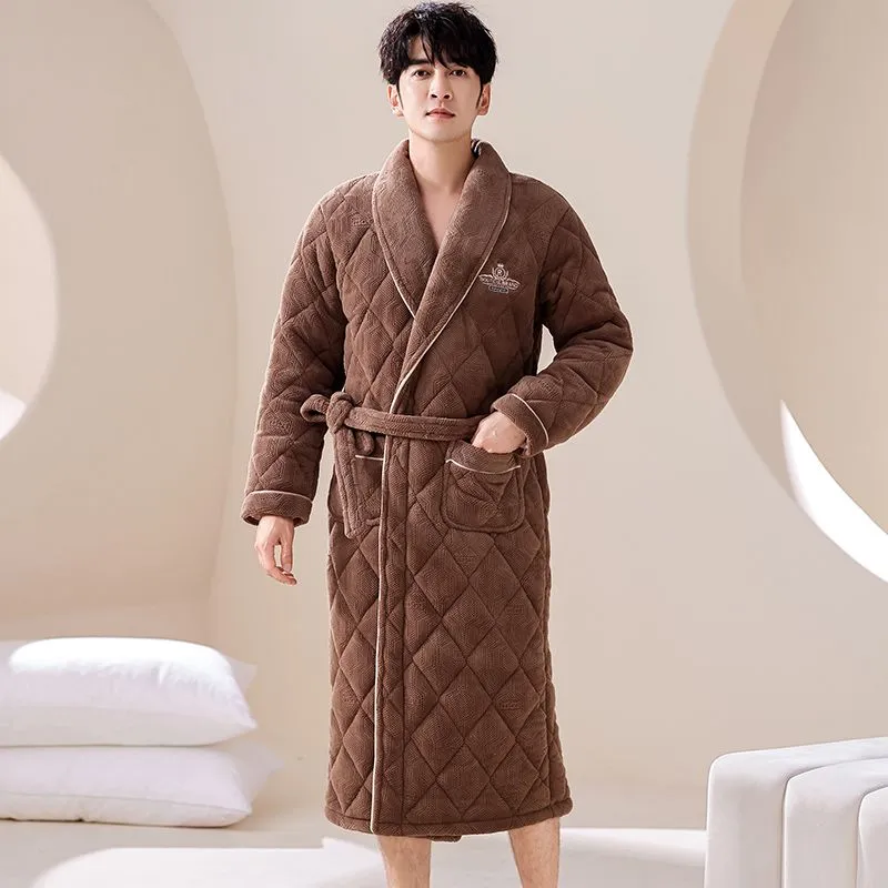 DanceBees Pajama Robe Men's Standard Color-2