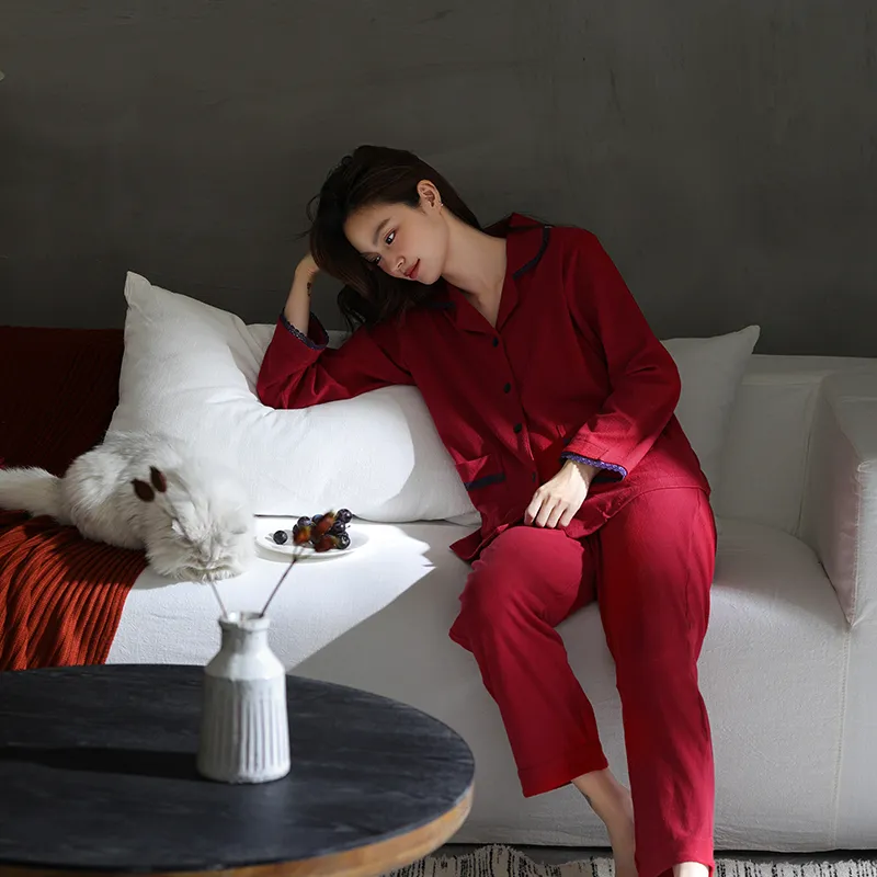 DanceBees Pajama Set Women's Red-3