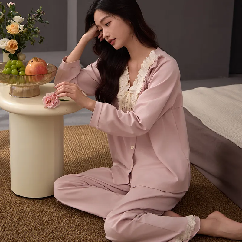 DanceBees Pajama Set Women's Pink-3