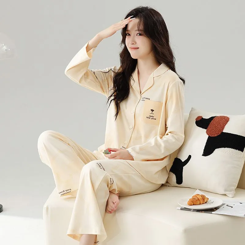 DanceBees Pajama Set Women's Apricot-2