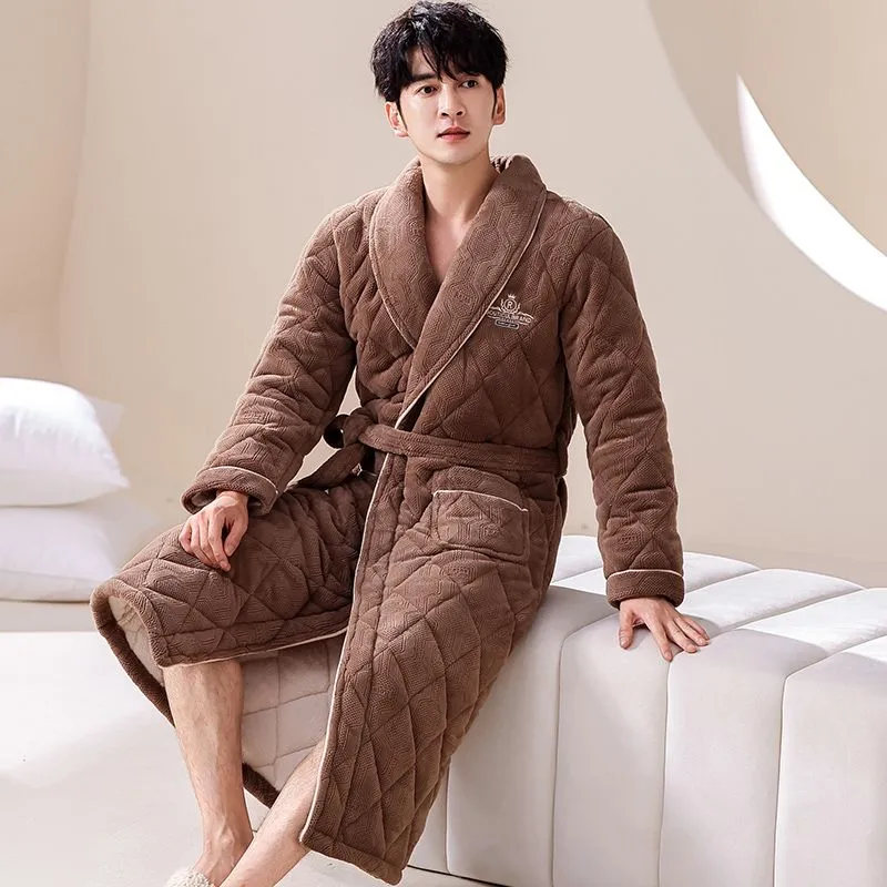 DanceBees Pajama Robe Men's Standard Color-3