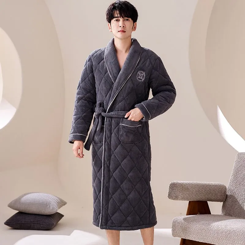 DanceBees Pajama Robe Men's Standard Color-1
