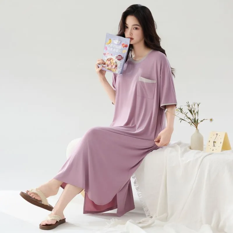 DanceBees Nightgown Women's Purple-2