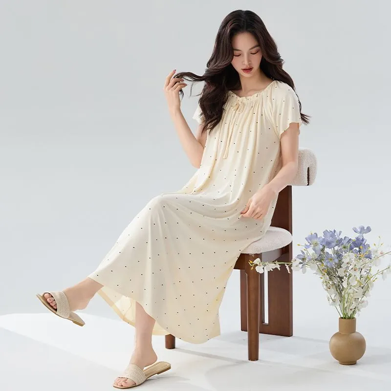 DanceBees Nightgown Women's Beige-4