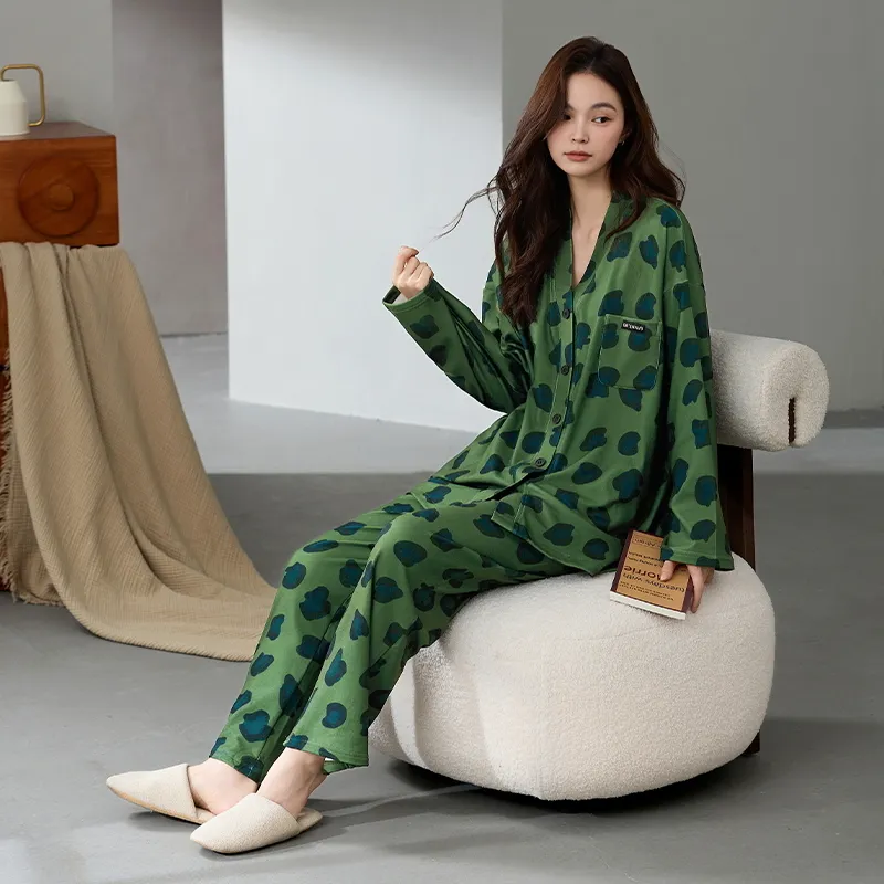 DanceBees Pajama Set Women's Green-3
