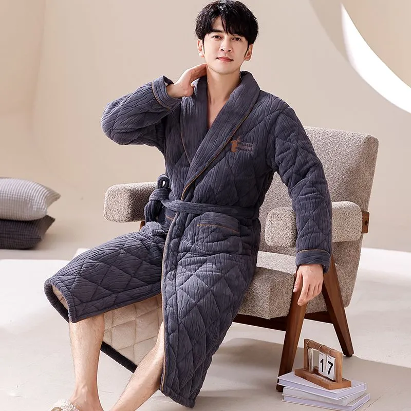 DanceBees Pajama Robe Men's Standard Color-2