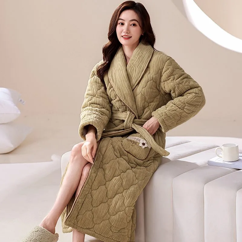 DanceBees Pajama Robe Women's Image Color-3