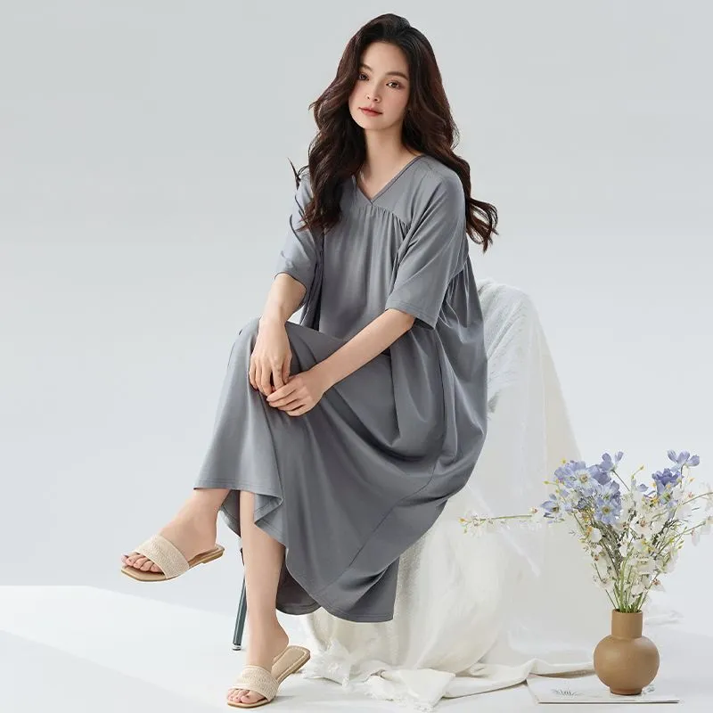 DanceBees Nightgown Women's Concrete Gray-4
