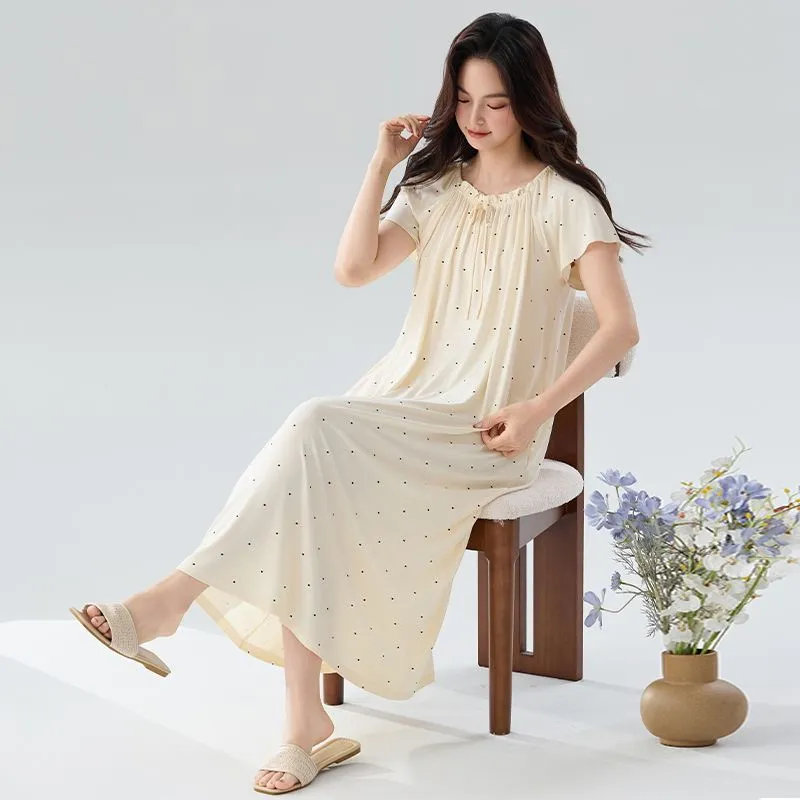 DanceBees Nightgown Women's Beige-2