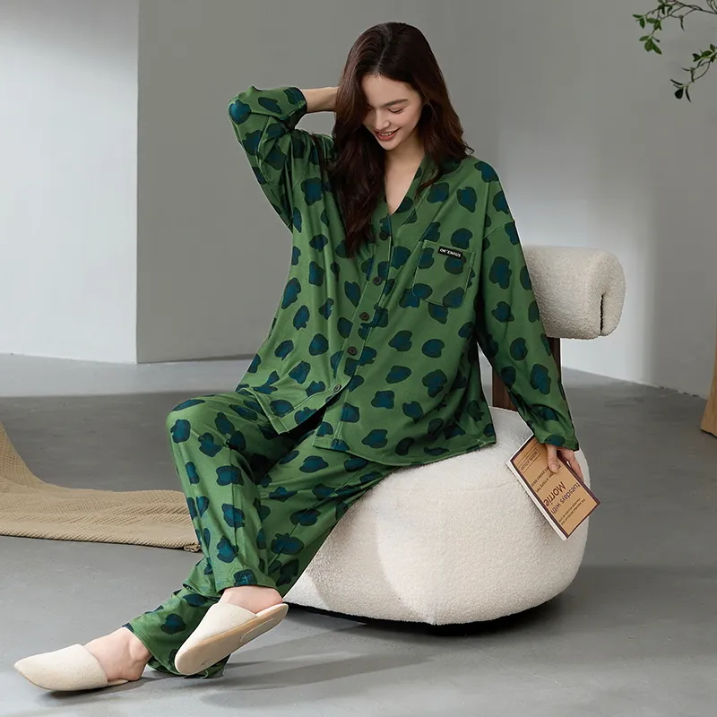 DanceBees Pajama Set Women's Green-2