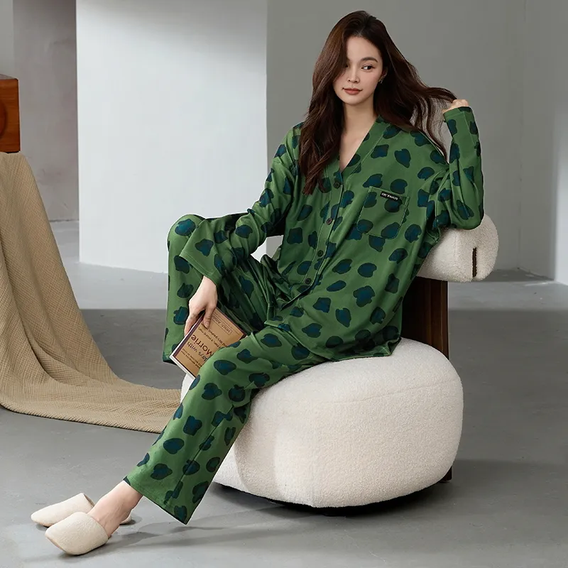 DanceBees Pajama Set Women's Green-4