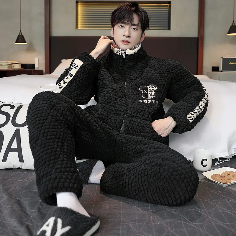 DanceBees Pajama Set Men's Black-1