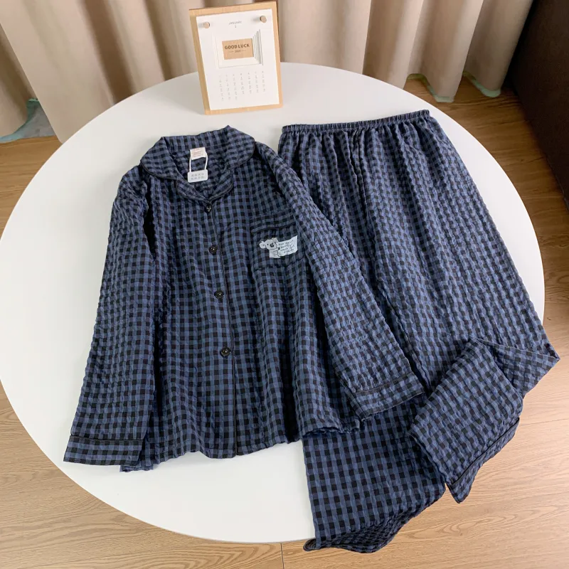 DanceBees Pajama Set Women's Dark Blue-1