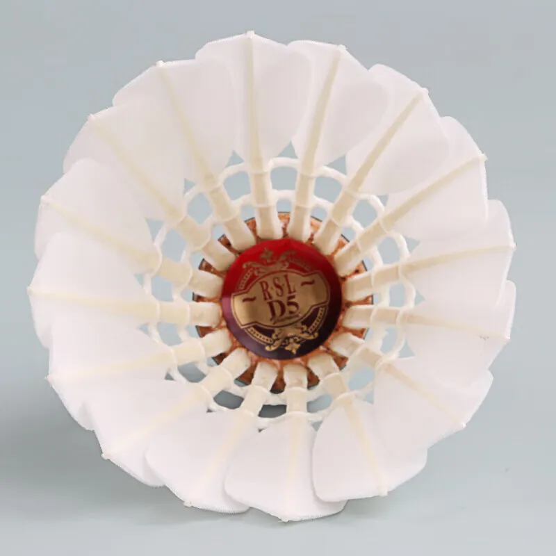 RSL D5 Goose Feather Shuttlecock 12 Pack Goose Feather Competition Training Shuttlecocks-4
