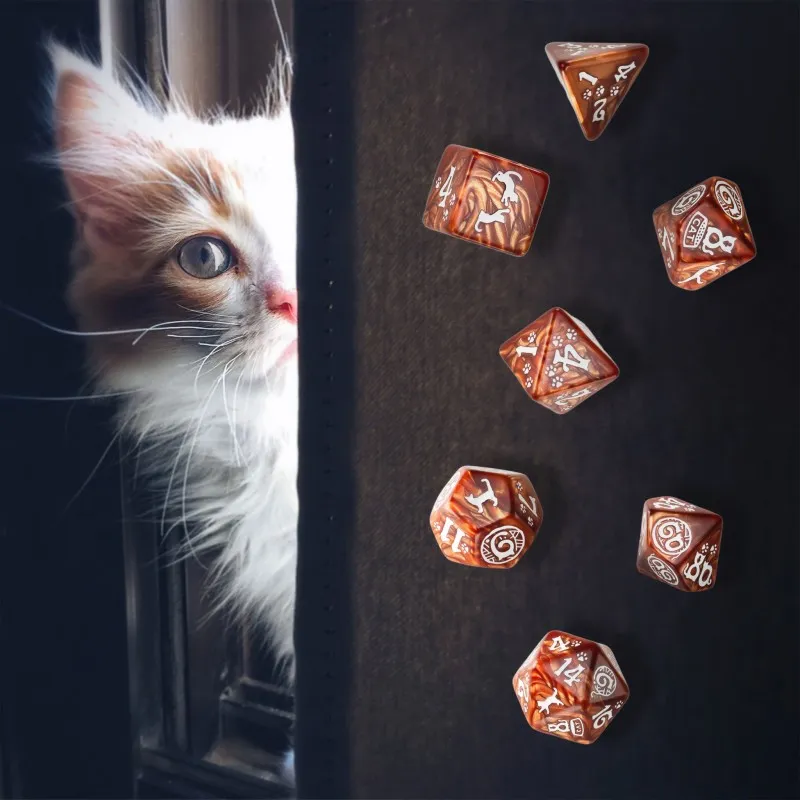 Q WORKSHOP CATS Dice Set Muffin Board Games-2