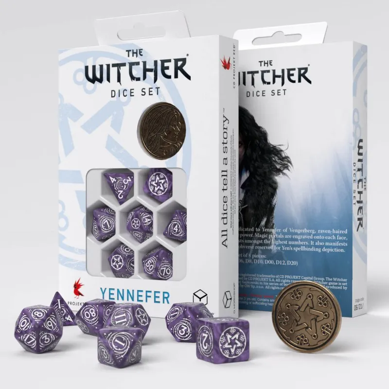 Q WORKSHOP The Witcher Dice Set Yennefer Lilac And Gooseberries Board Games-2