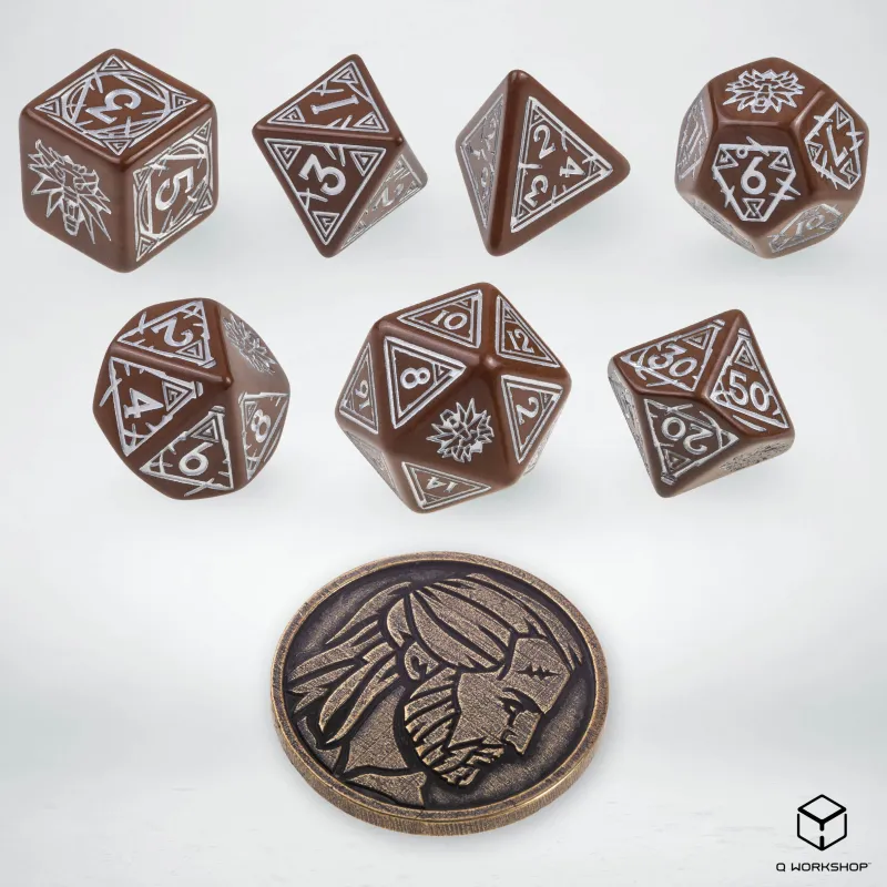 Q WORKSHOP The Witcher Dice Set Geralt Roach's Companion Board Games-3